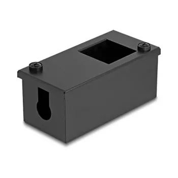 Jaotuskarp DELOCK Easy 45 moodulihoidik lauale või seinale paigaldamiseks, metallist, must, 2x22.5x45 mm või 1x45x45 mm
