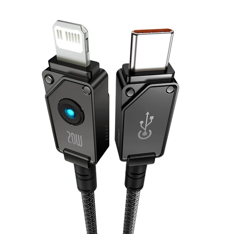 Baseus Purunematu USB C–iP kaabel 2 m 20 W Must