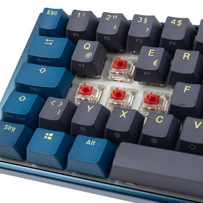Ducky One 3 SF DayBreak klaviatuur mängimiseks USB Saksa Must Sinine
