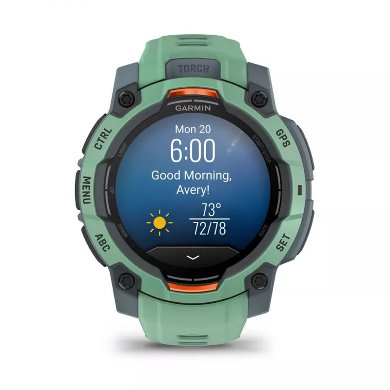 Garmin Instinct 3 AMOLED 3,05 cm (1,2) 45 mm digitaalne 390 x 390 pikslit puutetundlik roheline GPS (satelliit)