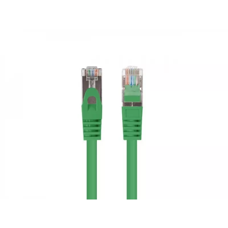 Patch Cord LANBERG PCF6-20CC-0025-G RJ45 Cat.6 U/UTP 0,25 m roheline, CCA 26 AWG, 250 MHz