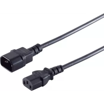 Toitekaabel Must S/CONN 60009-0.5 0,5 m IEC C13 IEC C14
