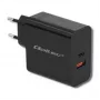 Toiteadapter QOLTEC 51716 — vahelduvvool 220–240 V kuni 20 V 3 A (63 W), must, siseruumides kasutatav universaalne laadija
