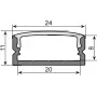 LED-riba U-profiil EUROLITE 51210970, 20 mm, must, 2 m