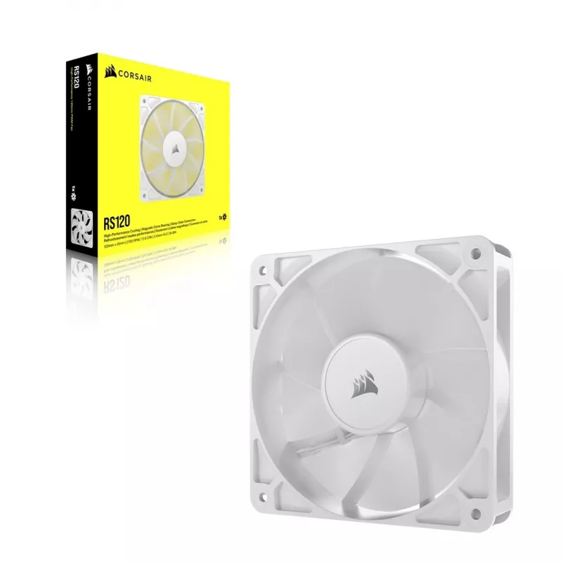 Fan Corsair RS120 12 cm Valge 420-2100 RPM 0.2-4.15 mmH2O