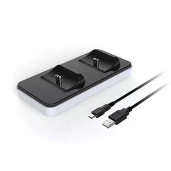 Laadimisdokk SUBSONIC SA5608 PlayStation 5 kontrolleritele kahe kiirlaadimispesa ja LED-indikaatoritega