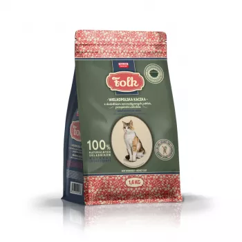 FOLK Greater Poland pard part, õunte, vuti ja heeringaga - kuivtoit kassidele - 1,6 kg