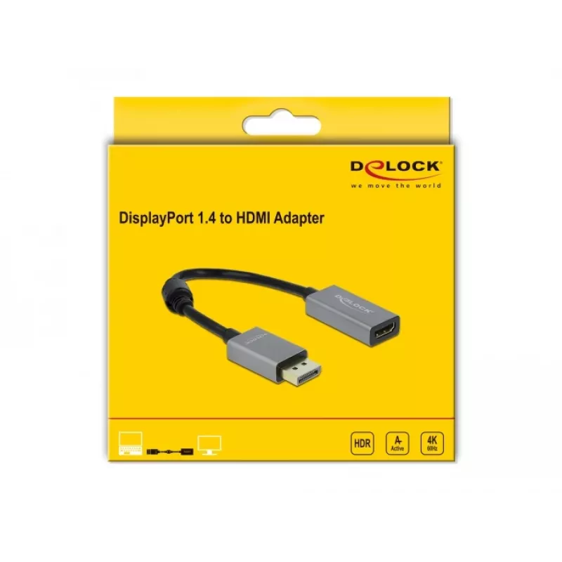 Aktiivne DisplayPort 1.4 - HDMI adapter DeLOCK 66436