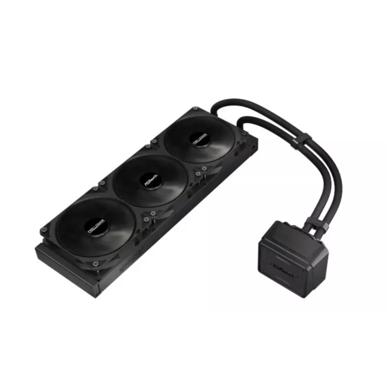 Vedelikjahutusega protsessorijahuti ASROCK Challenger Pure 360 Must — 360 mm radiaator, suletud AIO