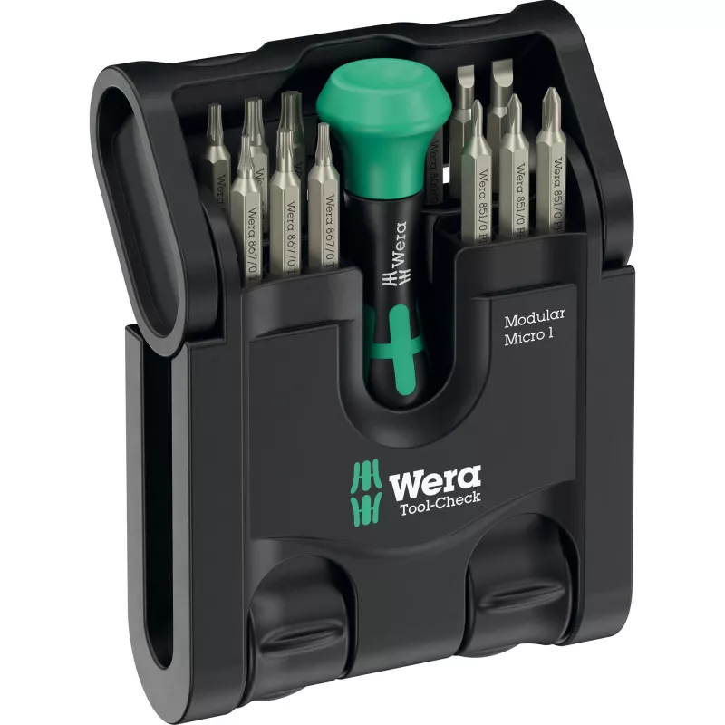Tööriistakomplekt Wera Tool-Check Modular Set 1 – 50-osaline modulaarne töökojaseade, erinevad otsakud ja padrunid