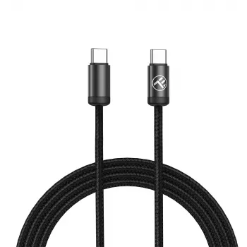 USB-C kaabel Tellur TLL155791, 1 m, 3A, Must