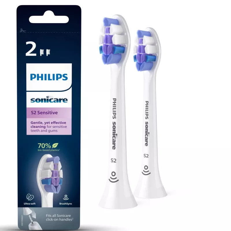 Philips S2 Sensitive HX6052/10 Ultra pehmed vahetatavad sonilise harjapead