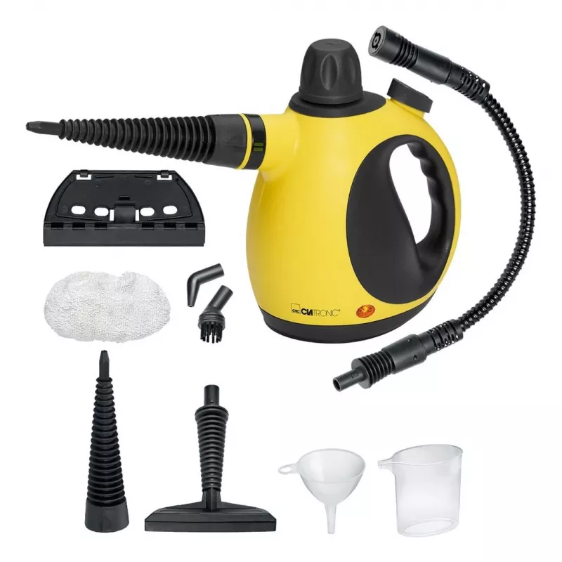 Clatronic DR 3653 kaasaskantav aurupuhasti, 0,25 l, 1050 W, must/kollane