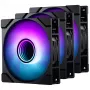 Phanteks M25 Gen2 120mm PWM D-RGB ventilaatorite 3-pakk - must
