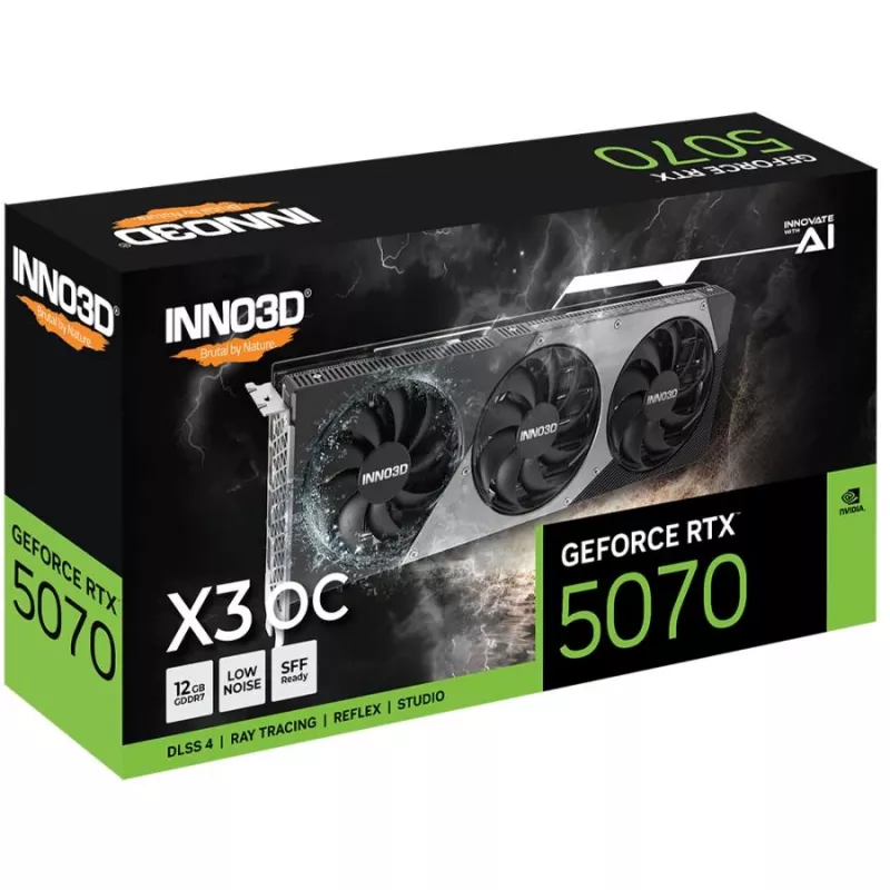 INNO3D GeForce RTX 5070 X3 OC 12GB GDDR7 graafikakaart