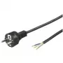 Wentronic Goobay maandatud toitekaabel iseseisvaks koostamiseks, 1,5 m, must - Type F (Type F, CEE 7/7) > lahtised kaabliotsad (51327)