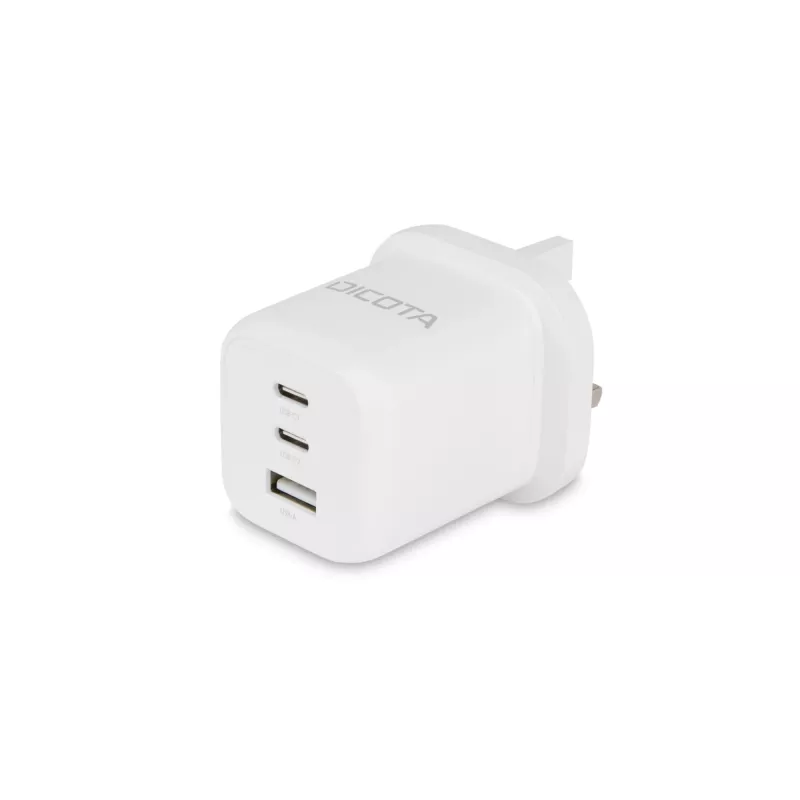 Dicota toiteplokk - kompaktne, GaN - 65 W - 5 A - PD 3.0 - 3 väljundporti (2 x USB-C, USB)