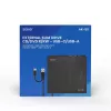 SAVIO AK-59 Väline saleda disainiga CD/DVD-salvesti R/RW - USB-C/USB-A, must