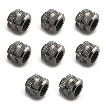 XSPC Connector G1/4 kuni 14 mm Hardtube, must kroom - 8 tk
