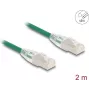 võrgukaabel DeLOCK RJ45 Cat.6A plug to plug 2m roheline