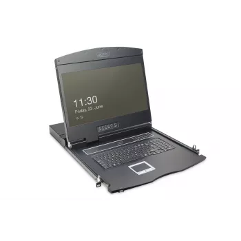KVM-konsool Digitus 19-tolline LCD 8-pordiline VGA US-klaviatuur