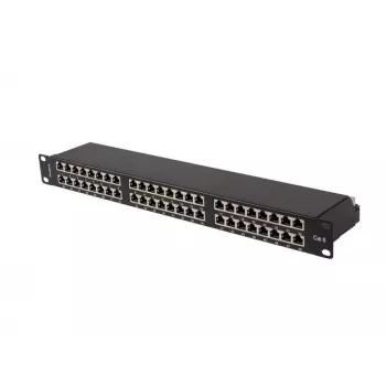 PATCH PANEL 48 PORT 1U 19 CAT6 FTP varjestatud must LANBERG