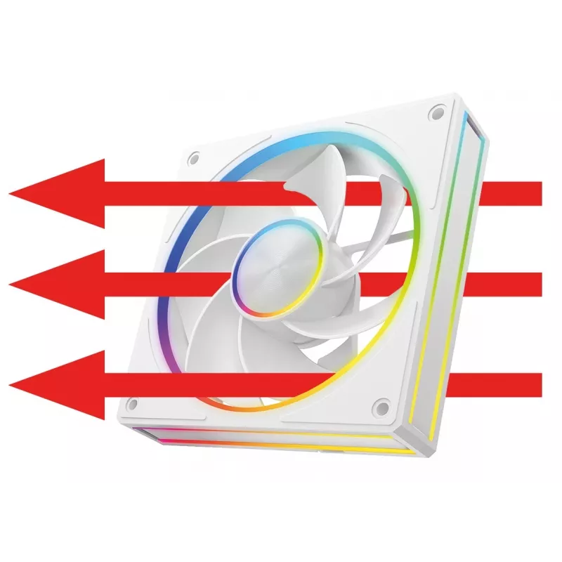 Korpuse ventilaator MODECOM VOLCANO LOOP 120 ARGB Reverse Fan Valge 120 mm, PWM, 400–1400 RPM