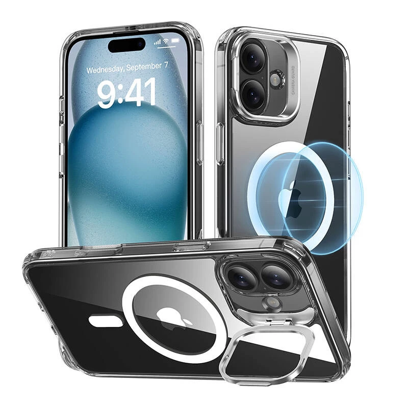 Telefoniümbris ESR Classic Hybrid iPhone 16 Plus'ile — läbipaistev integreeritud alusega
