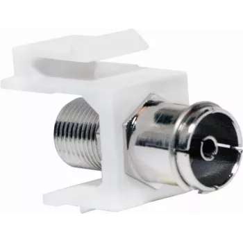 Logilink Keystone In-Line Coupler - RF-Invertieradapter - IEC-Connector (W) F-Pistikuks (W) - Valge - Keystone-Sokkel (NK0020)