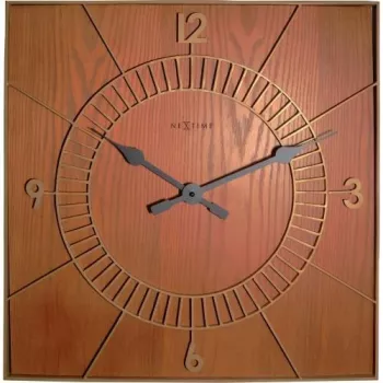 NeXtime kell 3112br Puidust Ruut, 50x50 cm, Seinale, Pruun
