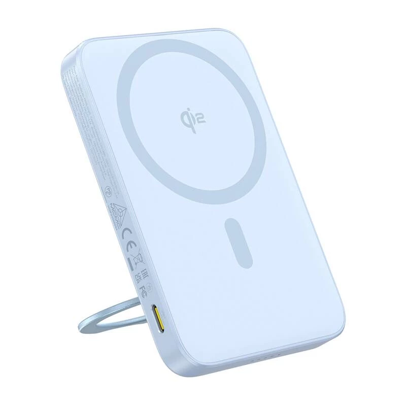 Akupank Baseus PicoGo Qi2 5000 mAh 20 W sinine kaasaskantav laadija juhtmevaba ja juhtmega