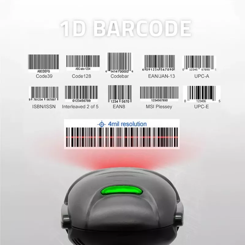 Qoltec 1D Laser Barcode Reader | USB | Must