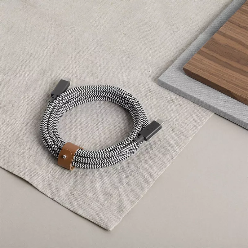 Kaabel USB-C–USB-C Native Union Belt kaabel Pro 240W, 2,4 m, USB 2.0, 0,48 Gbit/s, roheline