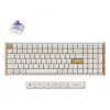 Mehaaniline klaviatuur Keychron K4 HE 96% QWERTY — USB, RF-juhtmevaba ja Bluetooth, 100 klahvi, RGB, valge/puit