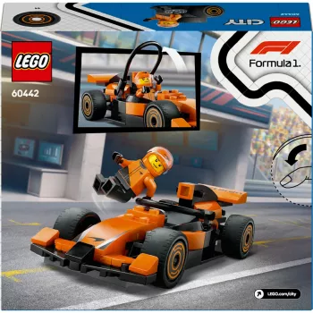 LEGO City F1 Racer McLaren Racing Car 60442 — ehituskomplekt, 86 tk, 1 minifiguur, vanus 6+