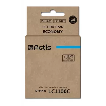 Tindikassett ACTIS KB-1100C, ühilduv Brother, tsüaan, 19 ml, standardtootlus