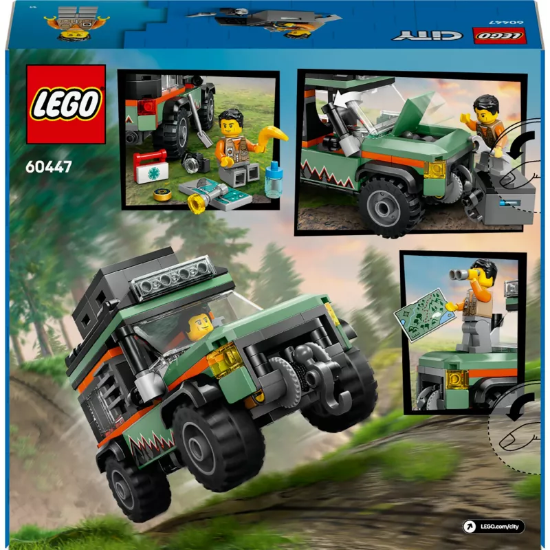 LEGO City maastikuauto SUV 4x4 ehituskomplekt 60447 — 221 klotsi, 1 minifiguur, vanusele 6+