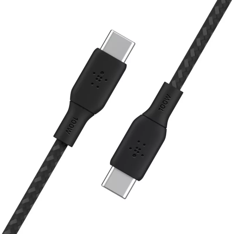 USB-kaabel Belkin CAB014bt3MBK 3m USB C Must USB 2.0