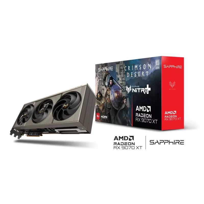 Graafikakaart Sapphire NITRO+ Radeon RX 9070 XT OC Crimson Desert Edition — 16 GB GDDR6, 256-bit, PCIe 5.0