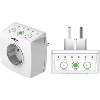 Ansmann AES1.3 energiasäästlik taimeripistikupesa, valge, 1260-0010