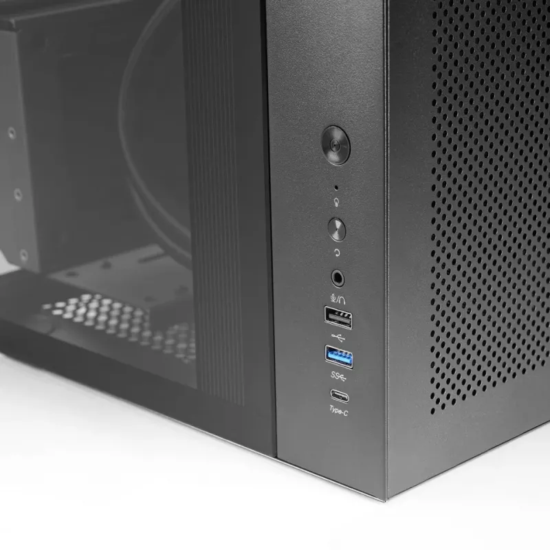 PC Midi Tower Case TACENS Mars Gaming MC-INFINIOLITE, must, karastatud klaas, toetab ATX/Micro-ATX/Mini-ITX, 120 mm ventilaatorid