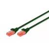 Digitus Professional - Patch-kaabel - RJ-45 (M) kuni RJ-45 (M) - 50 cm - UTP - CAT 6 - IEEE 802.3 - Halogeenivaba, vormitud, tõmbevaba - Roheline (DK-1617-005/G)