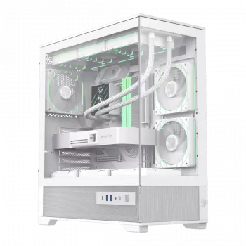 Gamemax korpus | VISTA 2 AW | Valge | Midi Tower | Toiteplokk pole kaasas