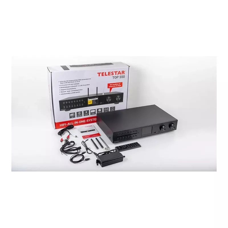 Telestar 5700550 raadio Internet Digital Must, Metallik