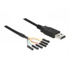 USB-kaabel DeLOCK 1,8 m USB2.0-A/TTL 6-kontaktiline must