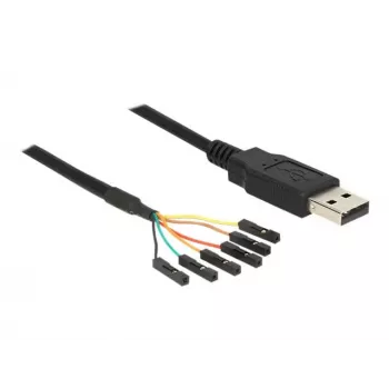 USB-kaabel DeLOCK 1,8 m USB2.0-A/TTL 6-kontaktiline must