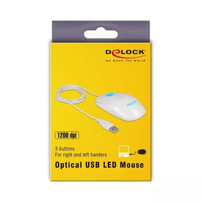 Hiir DeLOCK 12537 USB Type-A optiline 1200 DPI