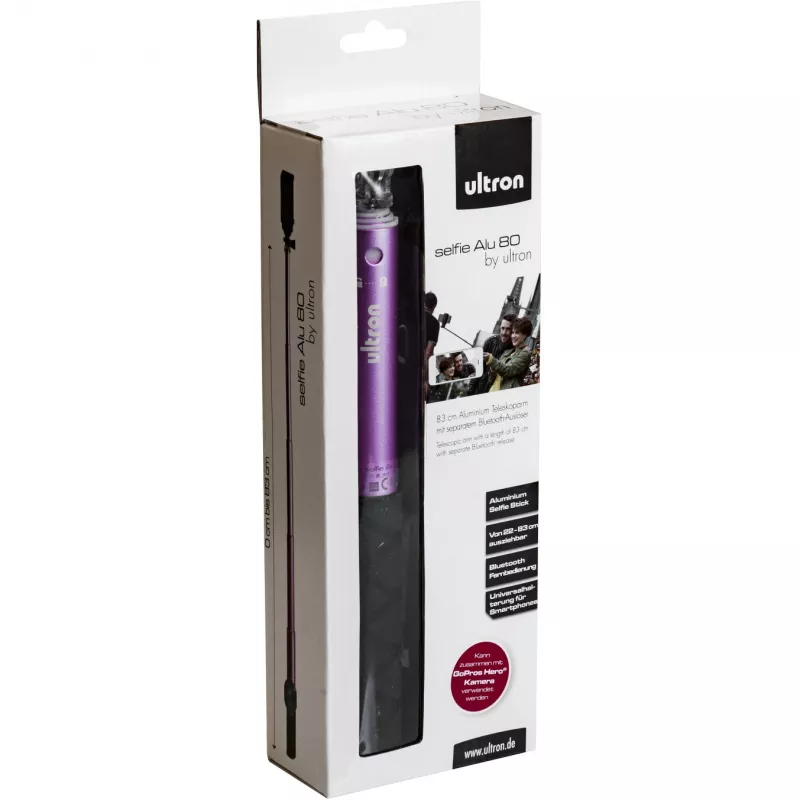 Selfie Stick Ultron Alu 80 Universal Must Pink