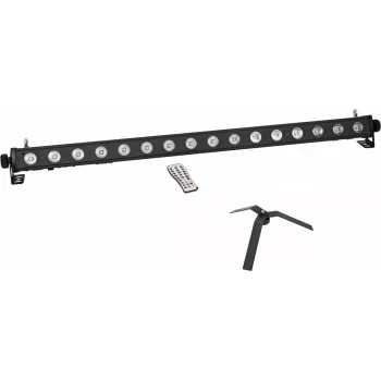 LED valguspulk EUROLITE PIX-16 QCL põrandastatiiviga FS-4, terasest must