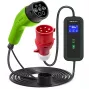 Qoltec mobiilne elektriauto laadija reguleeritav 2in1 Type2 | 11kW | CEE 5-pin | LCD | 3 faasi | kaasaskantav | seinakarp | 5m
